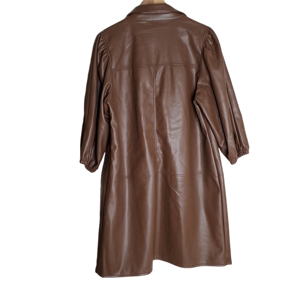 7 For All Mankind Brown Faux Dress NWT Size Large - Picture 3 of 8